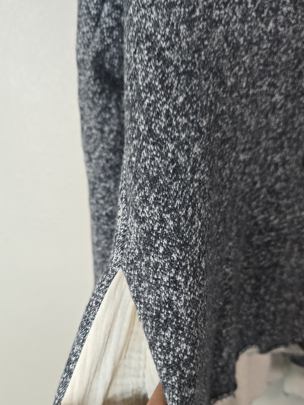 Goddes Gear Natural  Fiber Knit Swing Jacket Shawl Collar Grey Size 1X - Picture 4 of 6